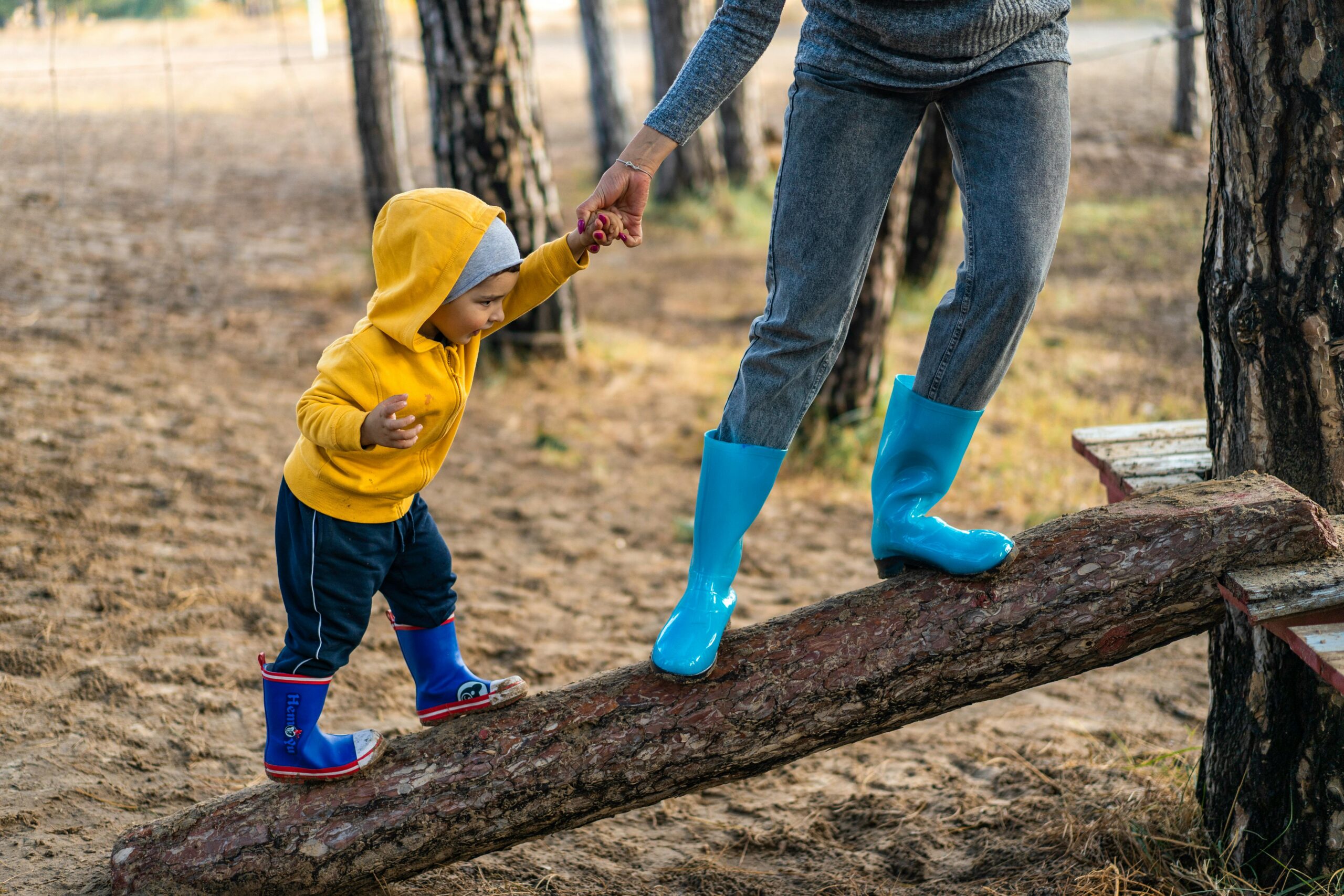 A child is exploring the nature at Sorella Early Learning